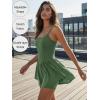 image:imageEkouaer Womens Summer Sleeveless Workout Rompers Athletic Jumpsuit Double Lined Shorts One Piece Gym Yoga Clothes XSXLDark Green
