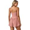 image:imageEkouaer Womens Summer Sleeveless Workout Rompers Athletic Jumpsuit Double Lined Shorts One Piece Gym Yoga Clothes XSXLDark Pink
