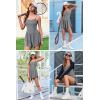 image:imageEkouaer Womens Summer Sleeveless Workout Rompers Athletic Jumpsuit Double Lined Shorts One Piece Gym Yoga Clothes XSXLGrey