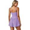 image:imageEkouaer Womens Summer Sleeveless Workout Rompers Athletic Jumpsuit Double Lined Shorts One Piece Gym Yoga Clothes XSXLLilac Purple