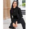 image:imageEkouaer Womens Turtleneck Long Sleeve Shirts Thermal Underwear Tops Basic Slim Fit Fall Fashion Lightweight TopBlack