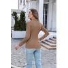 image:imageEkouaer Womens Turtleneck Long Sleeve Shirts Thermal Underwear Tops Basic Slim Fit Fall Fashion Lightweight TopBrown