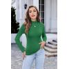 image:imageEkouaer Womens Turtleneck Long Sleeve Shirts Thermal Underwear Tops Basic Slim Fit Fall Fashion Lightweight TopDark Green