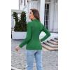 image:imageEkouaer Womens Turtleneck Long Sleeve Shirts Thermal Underwear Tops Basic Slim Fit Fall Fashion Lightweight TopDark Green
