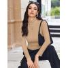 image:imageEkouaer Womens Turtleneck Long Sleeve Shirts Thermal Underwear Tops Basic Slim Fit Fall Fashion Lightweight TopKhaki