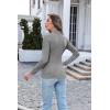 image:imageEkouaer Womens Turtleneck Long Sleeve Shirts Thermal Underwear Tops Basic Slim Fit Fall Fashion Lightweight TopLight Gray
