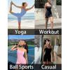 image:imageEkouaer Womens Workout Romper Ribbed Unitard Stretch One Piece Short Jumpsuits Yoga Sleeveless Adjustable OutfitsNavy Blue