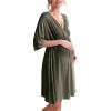 image:imageEkouaer 3 in 1 LaborDeliveryHospital Gown Maternity Dress Nursing Nightgown Sleepwear for BreastfeedingArmy Green