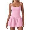 image:imageEkouaer Womens Summer Sleeveless Workout Rompers Athletic Jumpsuit Double Lined Shorts One Piece Gym Yoga Clothes XSXLLight Pink