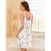 image:imageEkouaer 2 Pack Nightgowns for Women Sleeveless Sleepwear Wide Strap Sleep Shirt Pleated Tank Sleepshirt S4XLDense Floral Multicolour Flower