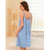 image:imageEkouaer 2 Pack Nightgowns for Women Sleeveless Sleepwear Wide Strap Sleep Shirt Pleated Tank Sleepshirt S4XLFloral Pinkblue
