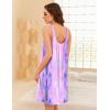 image:imageEkouaer 2 Pack Nightgowns for Women Sleeveless Sleepwear Wide Strap Sleep Shirt Pleated Tank Sleepshirt S4XLTie Dye Pinkblue