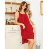 image:imageEkouaer 2 Pack Nightgowns for Women Sleeveless Sleepwear Wide Strap Sleep Shirt Pleated Tank Sleepshirt S4XLWine Redgreen