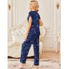 image:imageEkouaer 2 Pack Womens Pajamas Short Sleeve Sleepwear Top with Pants SuperSoft Printed Lounge Sets SXXLBlue MoonBlue Star
