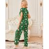 image:imageEkouaer 2 Pack Womens Pajamas Short Sleeve Sleepwear Top with Pants SuperSoft Printed Lounge Sets SXXLChristmas RedChristmas Green
