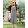 image:imageEkouaer 3 Pack Long Nightgowns for Women Full Length Short Sleeve Nightshirt Soft Plus Size Sleepwear Casual LoungwearBlack grey navy