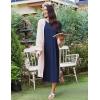 image:imageEkouaer 3 Pack Long Nightgowns for Women Full Length Short Sleeve Nightshirt Soft Plus Size Sleepwear Casual LoungwearBlack grey navy