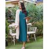 image:imageEkouaer 3 Pack Long Nightgowns for Women Full Length Short Sleeve Nightshirt Soft Plus Size Sleepwear Casual LoungwearBlack star blue Green