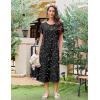 image:imageEkouaer 3 Pack Long Nightgowns for Women Full Length Short Sleeve Nightshirt Soft Plus Size Sleepwear Casual LoungwearBlue star grey Strip