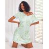 image:imageEkouaer Cotton Nightgowns for Women 3 Pack Sleepshirts Short Sleeve Night Shirt Tshirt Night Gown Print Sleepwear DressLittle DaisyBlue White MoonPurple Star
