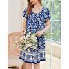image:imageEkouaer House Dress for Women with Pockets Short Sleeve Moo Moos Plus Size Nightgowns Floral Print Mumu DressesBohemian Flowers Blue