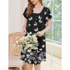image:imageEkouaer House Dress for Women with Pockets Short Sleeve Moo Moos Plus Size Nightgowns Floral Print Mumu DressesButterfly Black