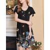 image:imageEkouaer House Dress for Women with Pockets Short Sleeve Moo Moos Plus Size Nightgowns Floral Print Mumu DressesColorful Butterfly Black