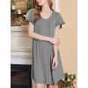 image:imageEkouaer House Dress for Women with Pockets Short Sleeve Moo Moos Plus Size Nightgowns Floral Print Mumu DressesDark Grey