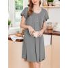image:imageEkouaer House Dress for Women with Pockets Short Sleeve Moo Moos Plus Size Nightgowns Floral Print Mumu DressesDark Grey