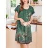 image:imageEkouaer House Dress for Women with Pockets Short Sleeve Moo Moos Plus Size Nightgowns Floral Print Mumu DressesFloral Green