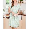 image:imageEkouaer House Dress for Women with Pockets Short Sleeve Moo Moos Plus Size Nightgowns Floral Print Mumu DressesFloral Light Green
