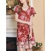 image:imageEkouaer House Dress for Women with Pockets Short Sleeve Moo Moos Plus Size Nightgowns Floral Print Mumu DressesFloral Red