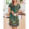 image:imageEkouaer House Dress for Women with Pockets Short Sleeve Moo Moos Plus Size Nightgowns Floral Print Mumu DressesNew Floral Green
