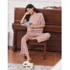 image:imageEkouaer Lounge Sets for Women Short Sleeve Tops and Long Pants Soft Comfy Pajamas Set 2 Piece OutfitsPink Leopard