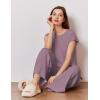 image:imageEkouaer Lounge Sets for Women Two Piece Outfits Knit Cap Sleeve Tops Wide Leg Pleated Pants Casual Dressy Sweater SetsPurple