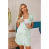 image:imageEkouaer Nightgowns for Women Button Down Night Gowns Short Sleeve Sleep Shirt V Neck Nightshirt Soft Sleepwear Pajams DressLittle Daisy