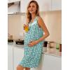 image:imageEkouaer Nightgowns for Women Button Up Sleepshirt Tank Sleeveless Nightshirt Soft Sleepwear with Pockets SXXXLLight Green White Florals