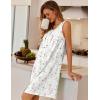 image:imageEkouaer Nightgowns for Women Button Up Sleepshirt Tank Sleeveless Nightshirt Soft Sleepwear with Pockets SXXXLWhite Purple  Pink Florals