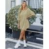 image:imageEkouaer Pajamas 2 Piece Lounge Sets Ribbed Knit Matching Outfits Tshirt Biker Shorts Sleepwear Loungewear SweatsuitsGray Green
