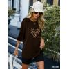 image:imageEkouaer Pajamas 2 Piece Lounge Sets Ribbed Knit Matching Outfits Tshirt Biker Shorts Sleepwear Loungewear SweatsuitsLeopard Heart