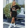 image:imageEkouaer Pajamas 2 Piece Lounge Sets Ribbed Knit Matching Outfits Tshirt Biker Shorts Sleepwear Loungewear SweatsuitsLeopard Lips