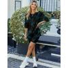 image:imageEkouaer Pajamas 2 Piece Lounge Sets Ribbed Knit Matching Outfits Tshirt Biker Shorts Sleepwear Loungewear SweatsuitsTiedyeblackgreen