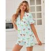 image:imageEkouaer Pajamas Set for Women Button Down Pjs Lounge Sets Ruffle Short Sleeve Sleepwear Cute LoungewearGreen Cocktail Glass