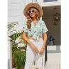 image:imageEkouaer Pajamas Set for Women Button Down Pjs Lounge Sets Ruffle Short Sleeve Sleepwear Cute LoungewearGreen Cocktail Glass
