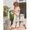 image:imageEkouaer Pajamas Set for Women Button Down Pjs Lounge Sets Ruffle Short Sleeve Sleepwear Cute LoungewearPink