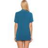image:imageEkouaer Pajamas Set for Women Short Sleeve Sleepwear Button Down Pjs Soft 2 Piece Lounge Sets XSXXXLBlue Green