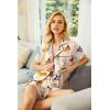 image:imageEkouaer Pajamas Set for Women Short Sleeve Sleepwear Button Down Pjs Soft 2 Piece Lounge Sets XSXXXLChampagne Dog Print