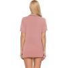 image:imageEkouaer Pajamas Set for Women Short Sleeve Sleepwear Button Down Pjs Soft 2 Piece Lounge Sets XSXXXLDark Pink