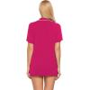 image:imageEkouaer Pajamas Set for Women Short Sleeve Sleepwear Button Down Pjs Soft 2 Piece Lounge Sets XSXXXLRose Red