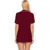 image:imageEkouaer Pajamas Set for Women Short Sleeve Sleepwear Button Down Pjs Soft 2 Piece Lounge Sets XSXXXLWine Red